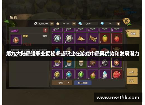 第九大陆最强职业揭秘哪些职业在游戏中最具优势和发展潜力